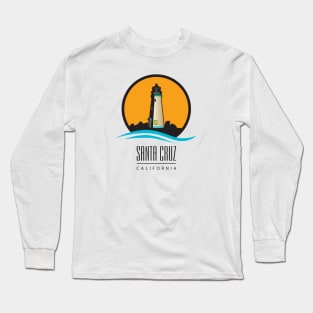 Santa Cruz California Light House Icon Long Sleeve T-Shirt